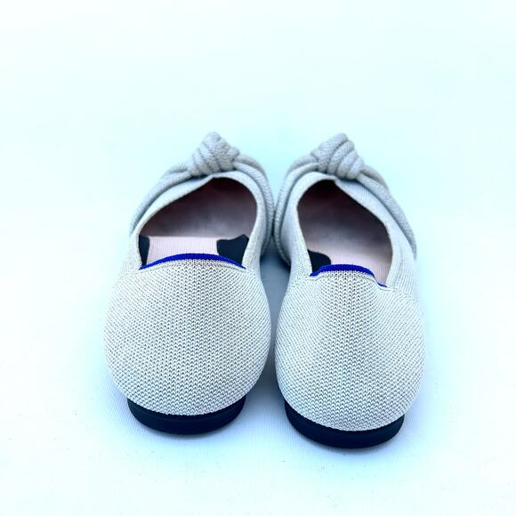 Rothy’s The Knot Point II Flats Pointed Toe Diamond Metallic Size 8 Bridal - Picture 8 of 12
